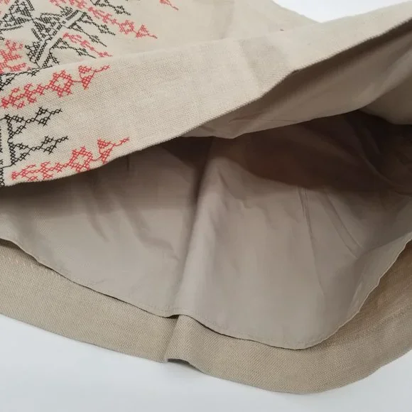 Loft | NWT Tan Ebroidered Skirt - 12 - Picture 6 of 11